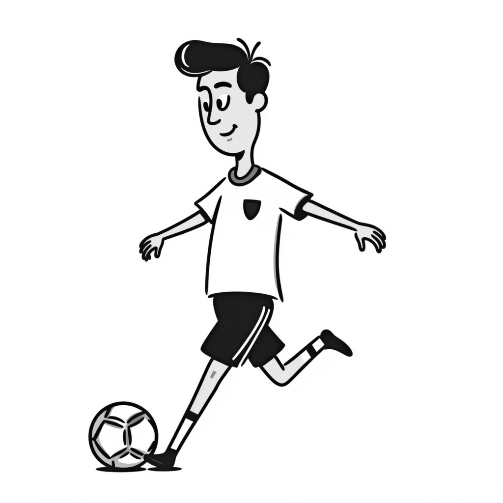 Cristiano Ronaldo, footballer, hand drawn doodle style, notion style hand drawn doodle emoji