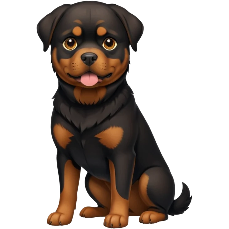 dog rottweiler full body emoji