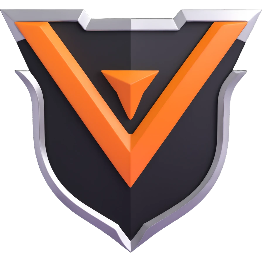 3D style Cupra auto logo, chrome finish, no text emoji