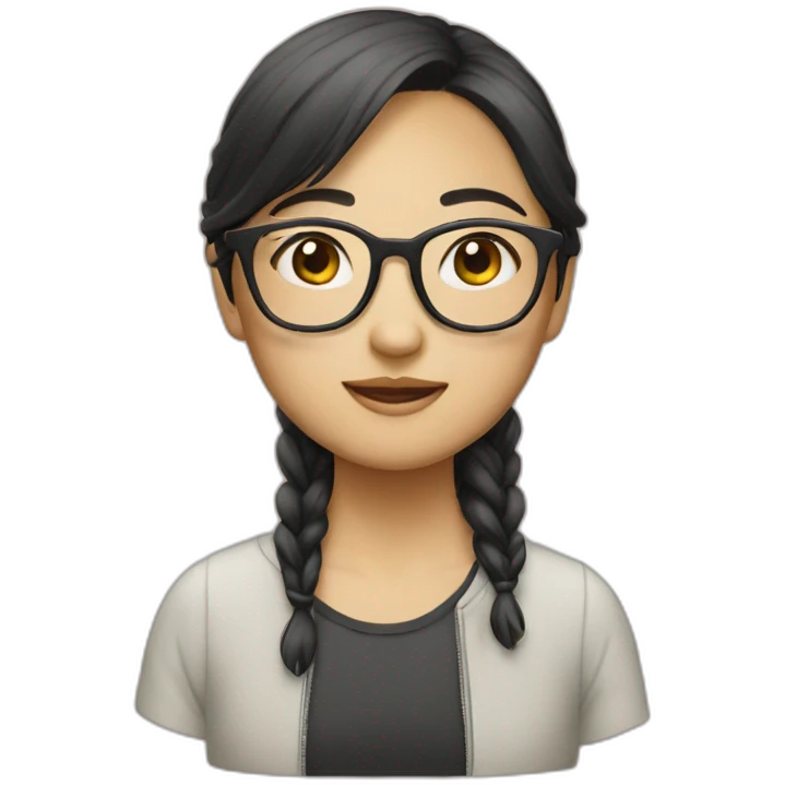 asian girl glasses emoji