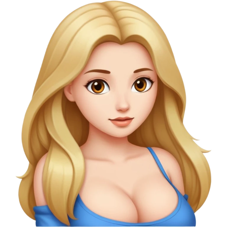 beautiful girl with boobs emoji