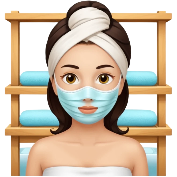Woman doing spa emoji