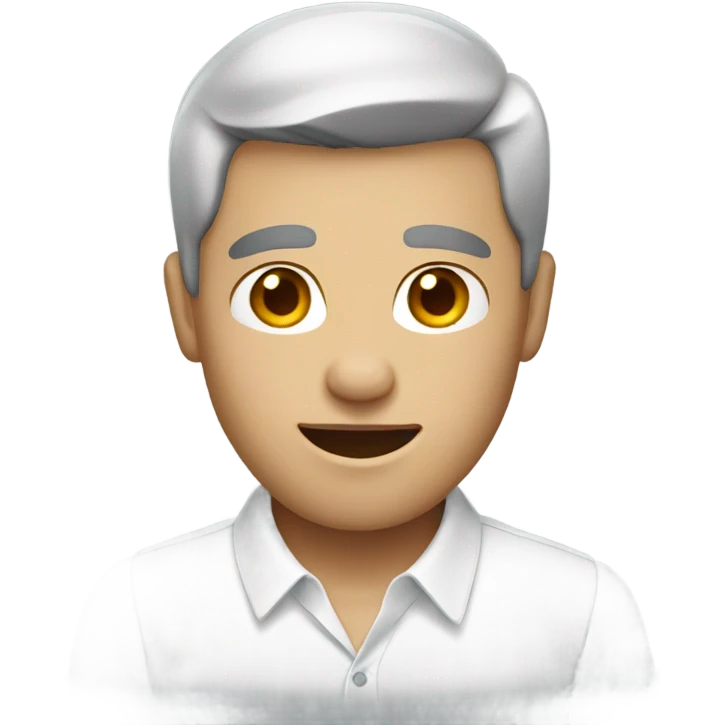 male in white shirt emoji