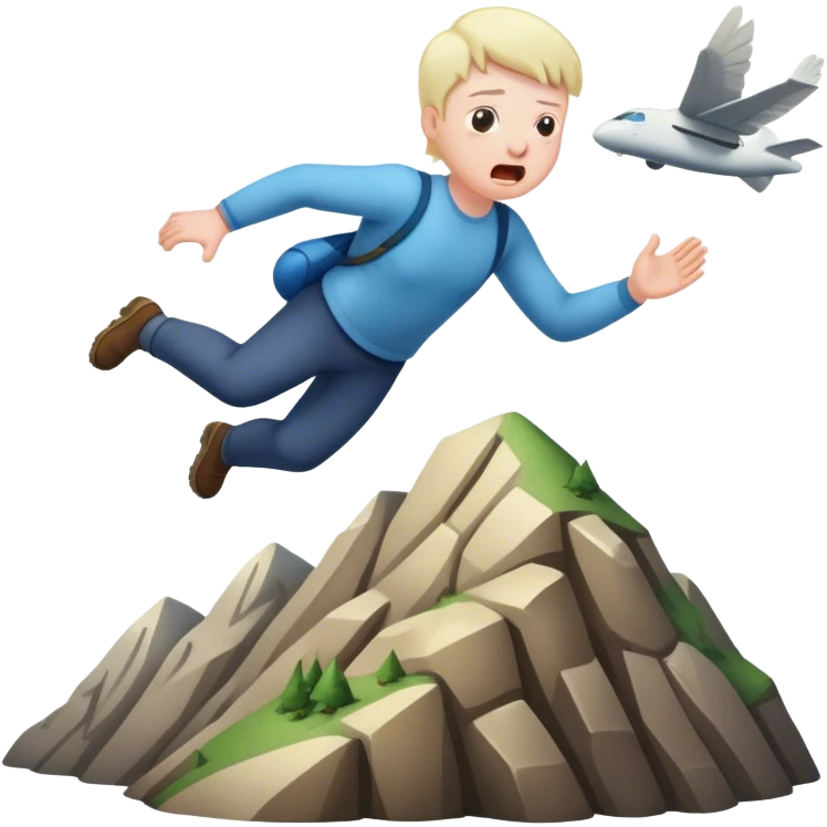 Shitting, farting, flying down the mountain emoji