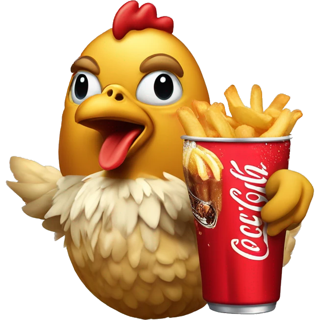 French fríes mc chicken and a coke  emoji