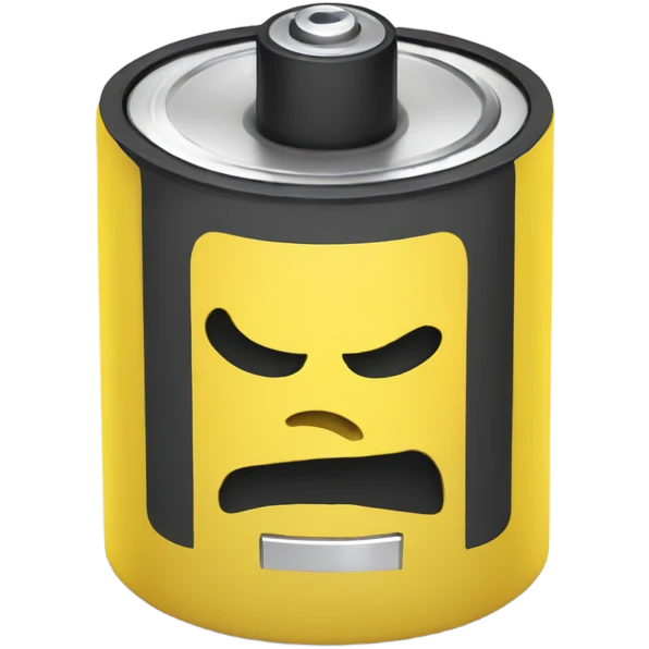 Yellow Sad battery  emoji