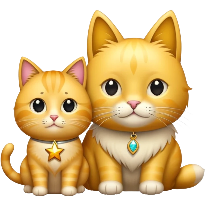 Crea un emoji de una una estrella junto a un gato negro  emoji