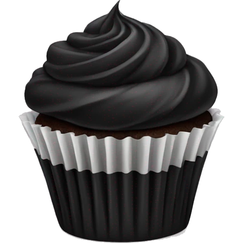 Black cupcake  emoji