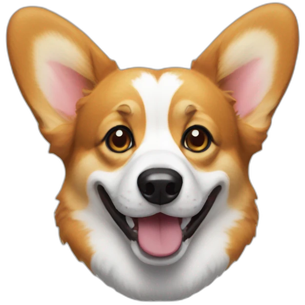 Corgi clown emoji