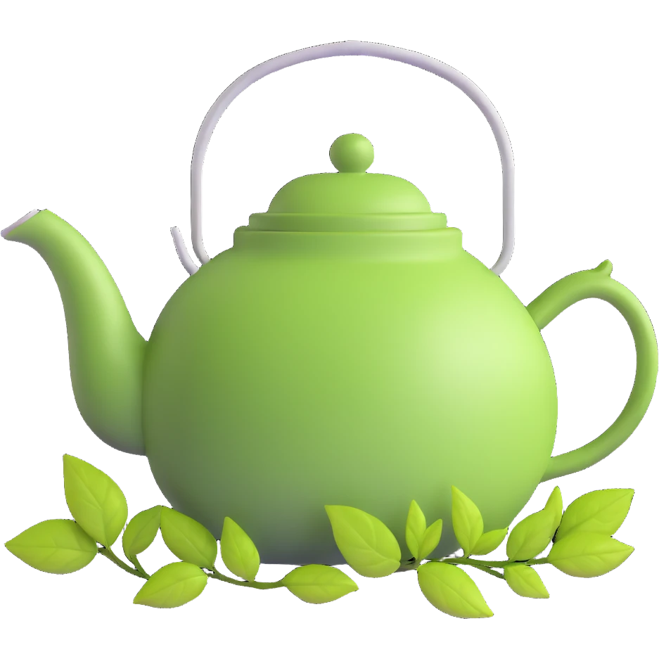 teapot with tea leaves emoji