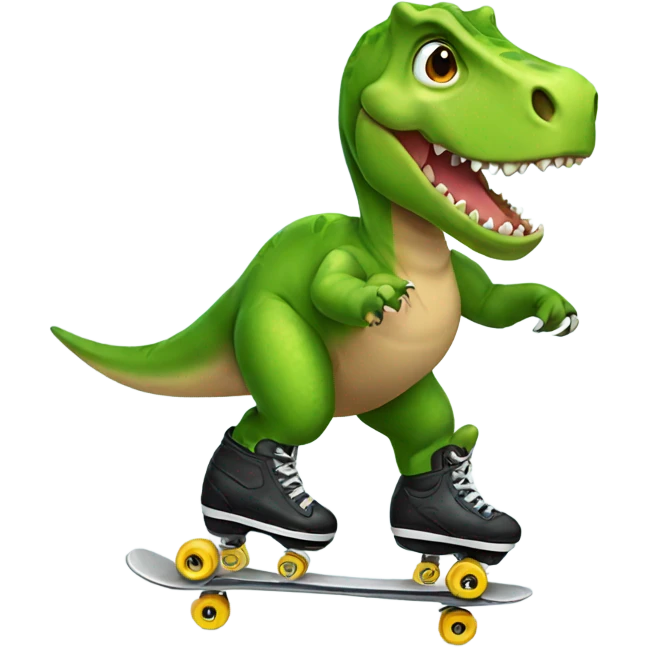 Dinosaur on skates emoji