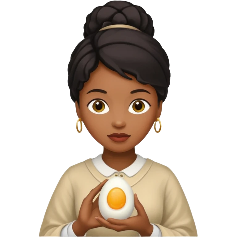 Black Magdalen with egg emoji