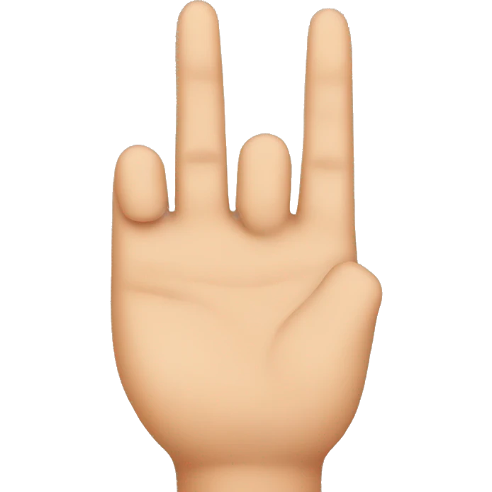three fingers emoji