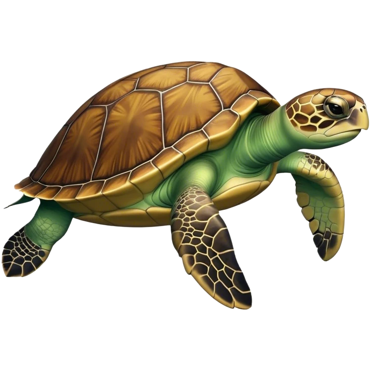 marine turtle on the sea emoji