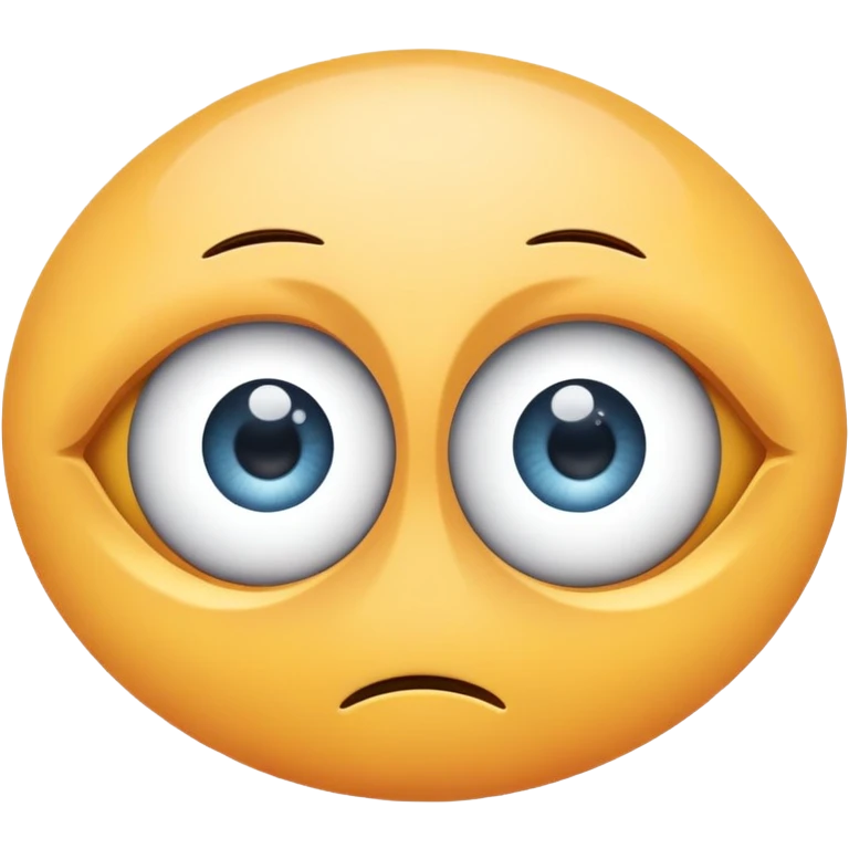 two eyes looking in different directions, separated, fun and cute emoji