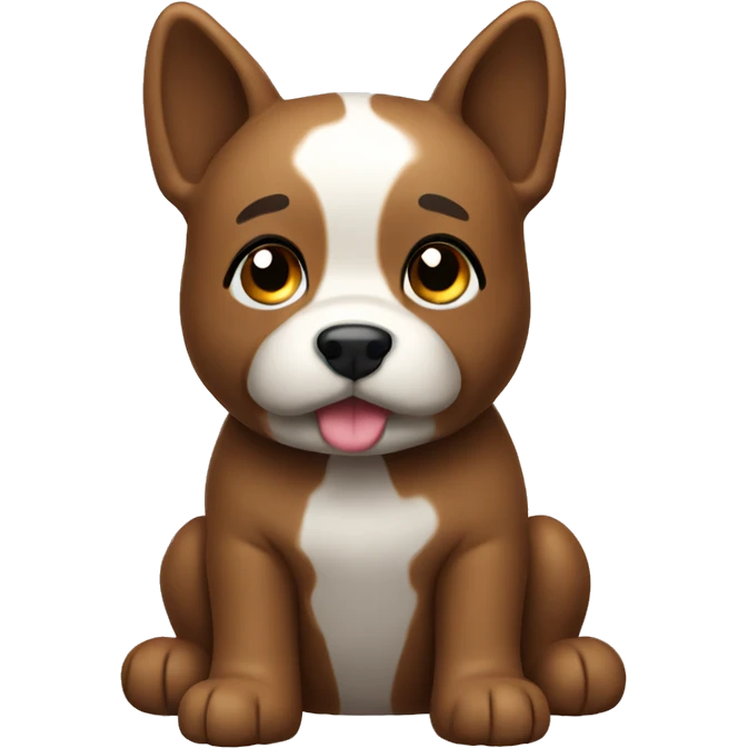 Puddle toy dog brown emoji