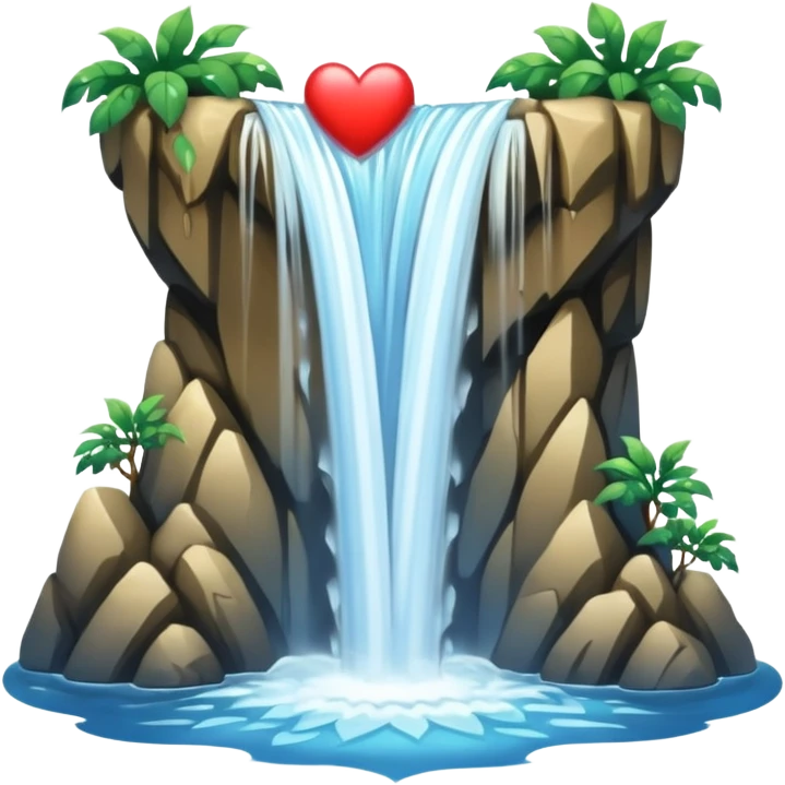 heart shaped - watterfall emoji