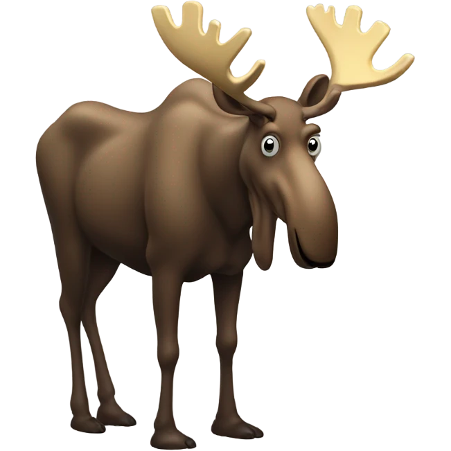 A moose in a gas leak emoji