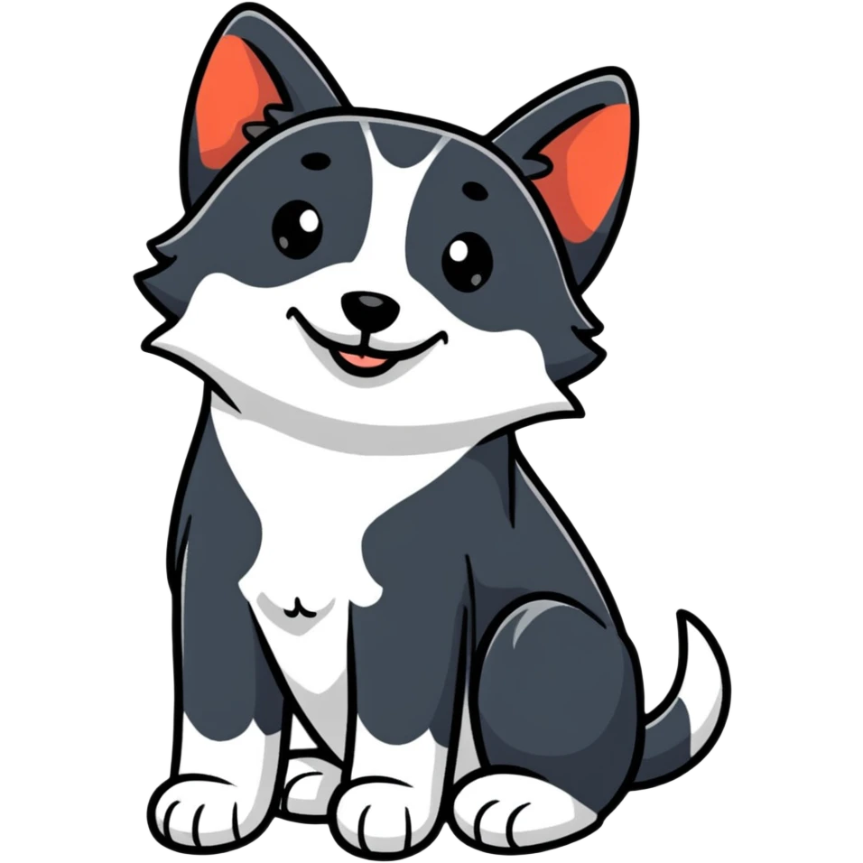brown and white cartoon dog cartoonish sticker emoji