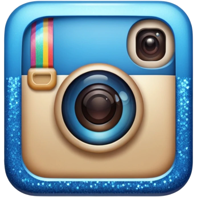 icon instagram glitter blue emoji
