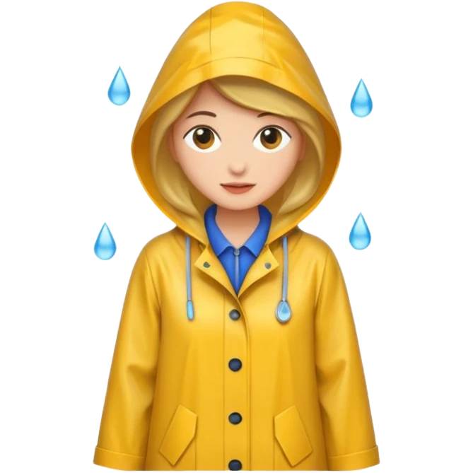 woman wearing a raincoat emoji