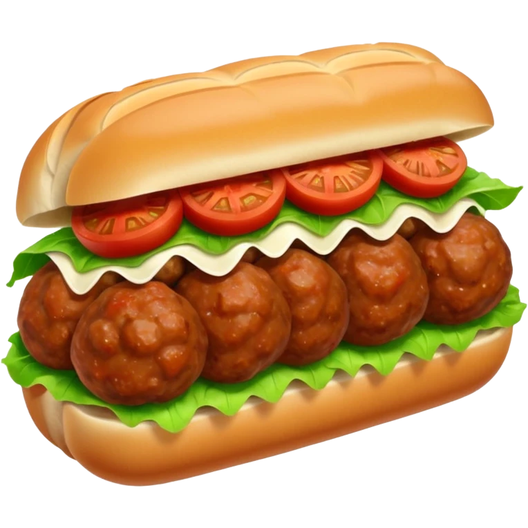 meatball sub with lettuce and tomato emoji