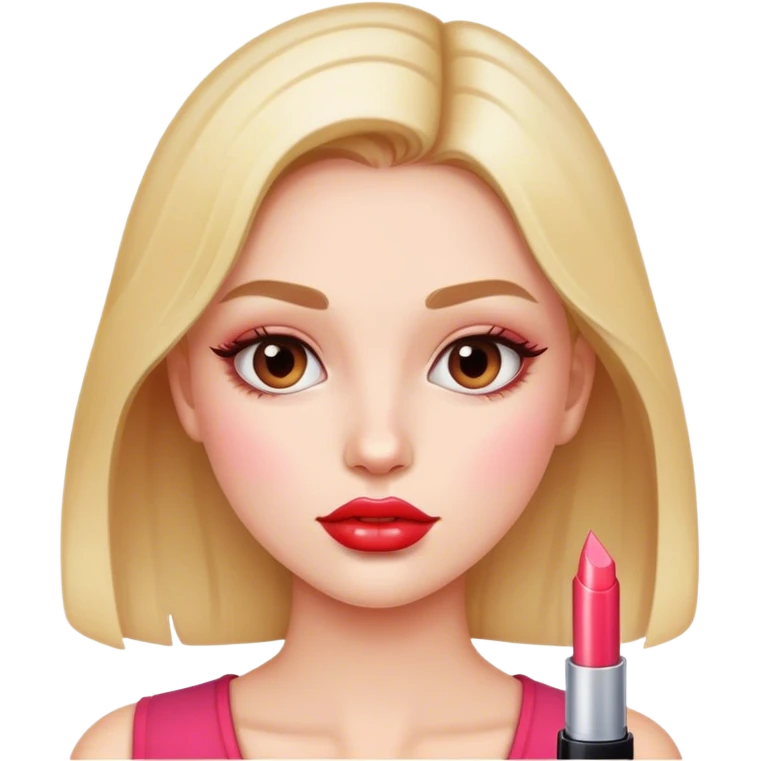 girl with lip gloss  emoji