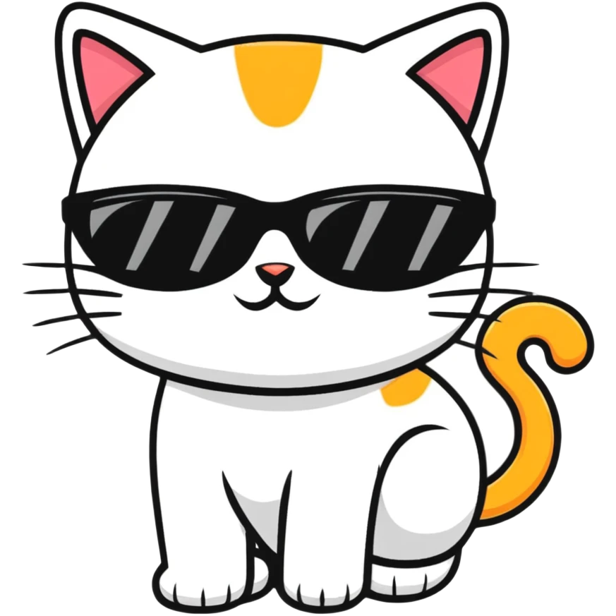 Cat with sunglasses emoji