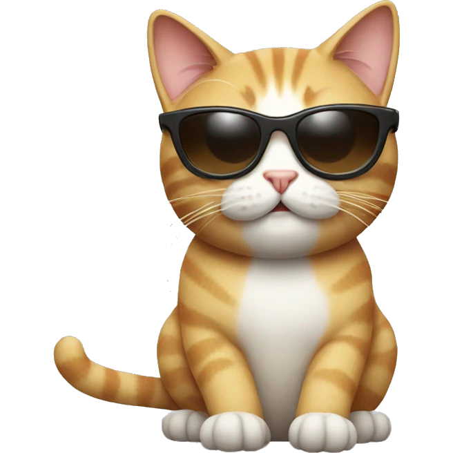 Cat with sunglasses emoji