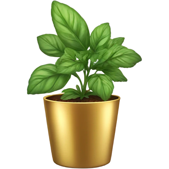 Herb in gold pot emoji