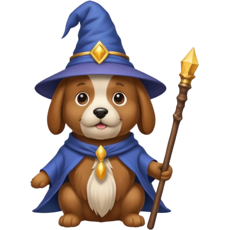 Dog wizard emoji