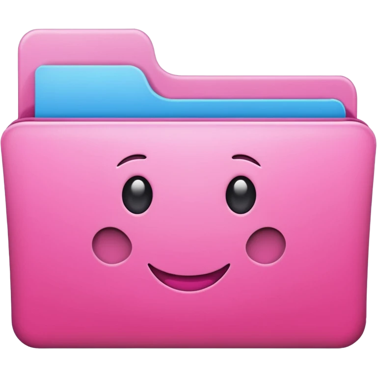 simple pink folder emoji