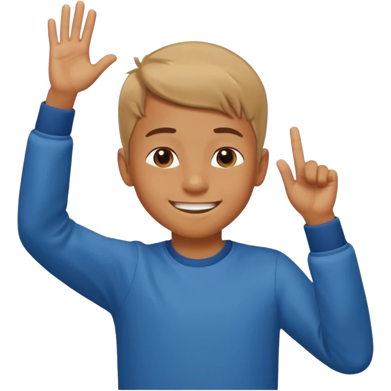 Un muchacho asiendo el dab emoji