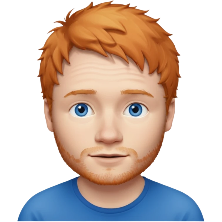 Ed Sheeran with blue eyes emoji
