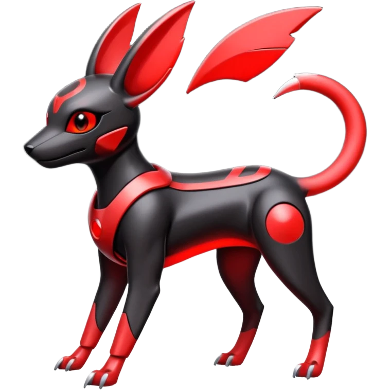 Futuristic Umbreon-Houndoom-Genesect-Pokémon-Fakémon-hybrid-creature emoji