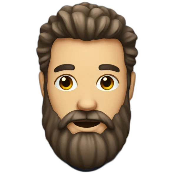 man with huge beard emoji