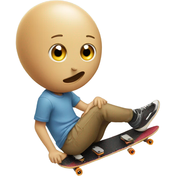 Bean eating a skateboard  emoji