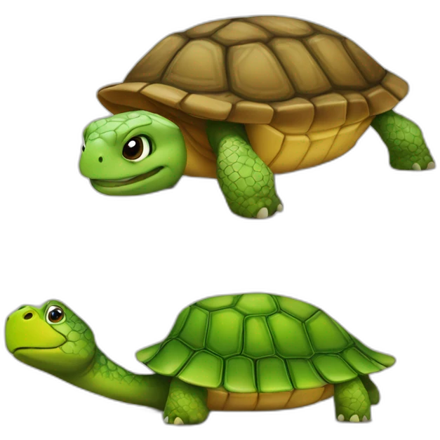 cheval et tortue emoji