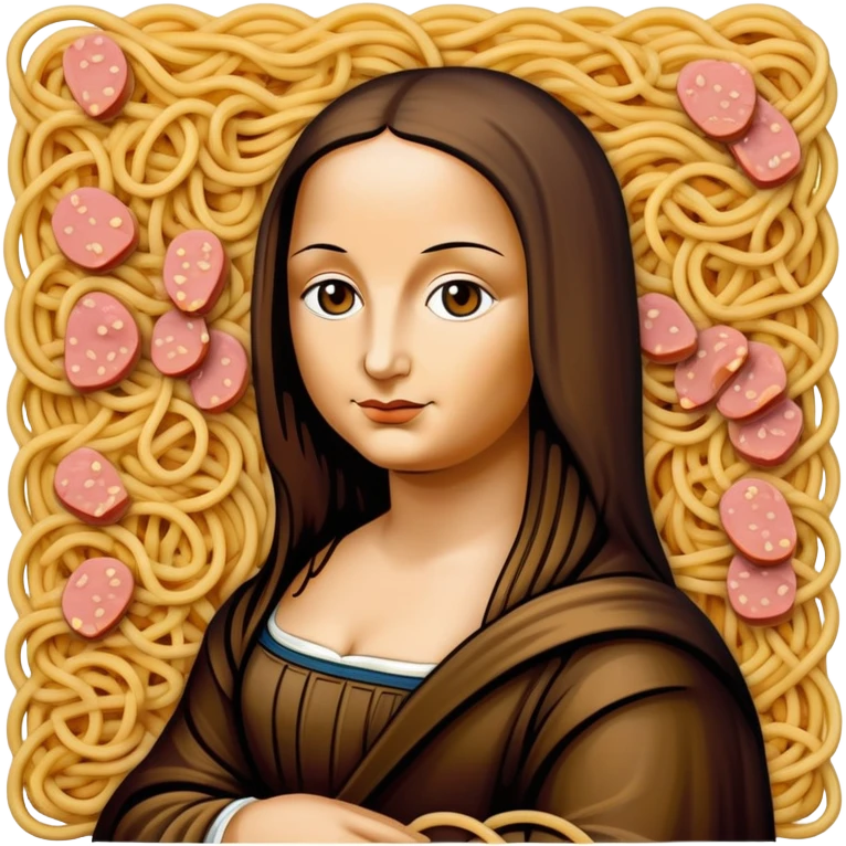 pop art monalisa SPAM meat spaghettio slop  emoji