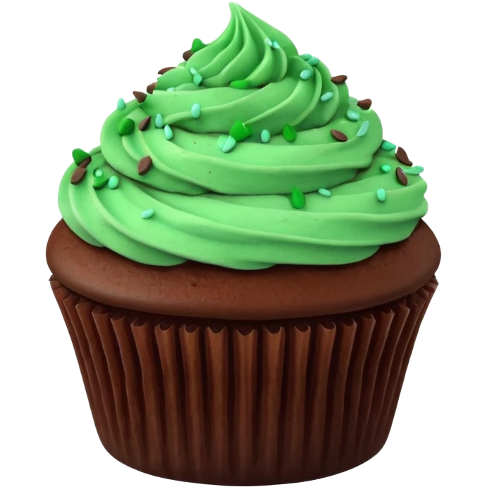 chocolate mint cupcate emoji