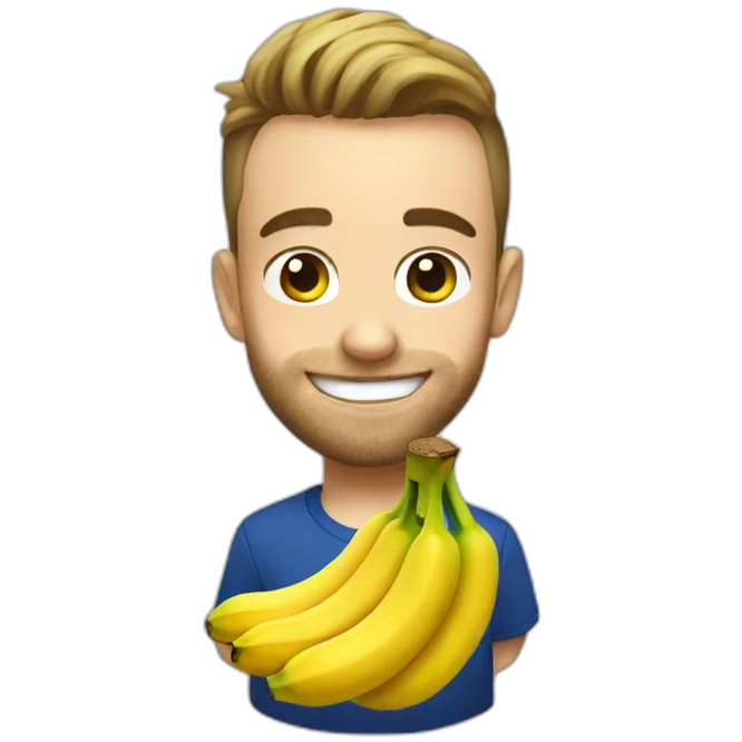 Squeezie with banana emoji