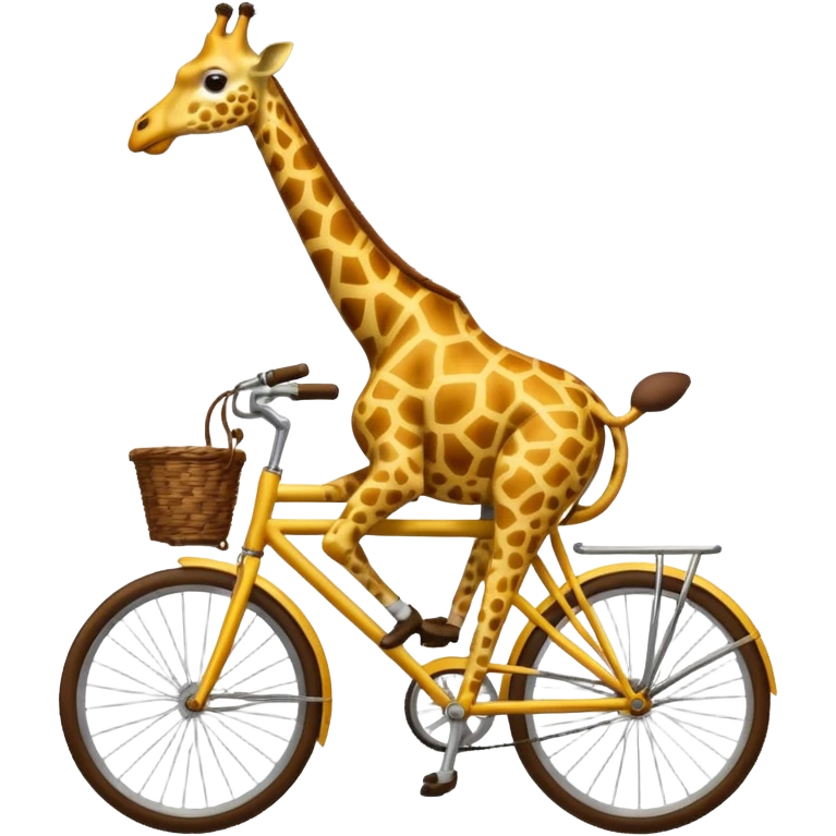 Jirafa en bicicleta  emoji