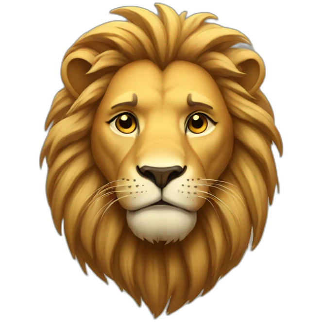 sad lion emoji