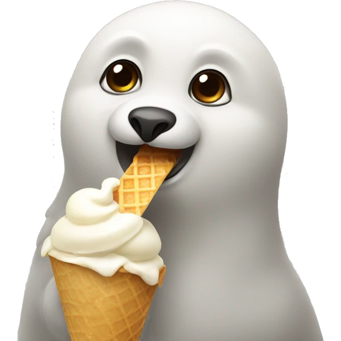 foca comiendo helado emoji