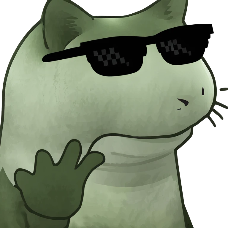 Cat with sunglasses emoji
