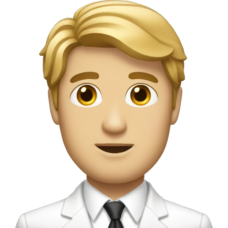  Medium haired men in white tie suit. emoji