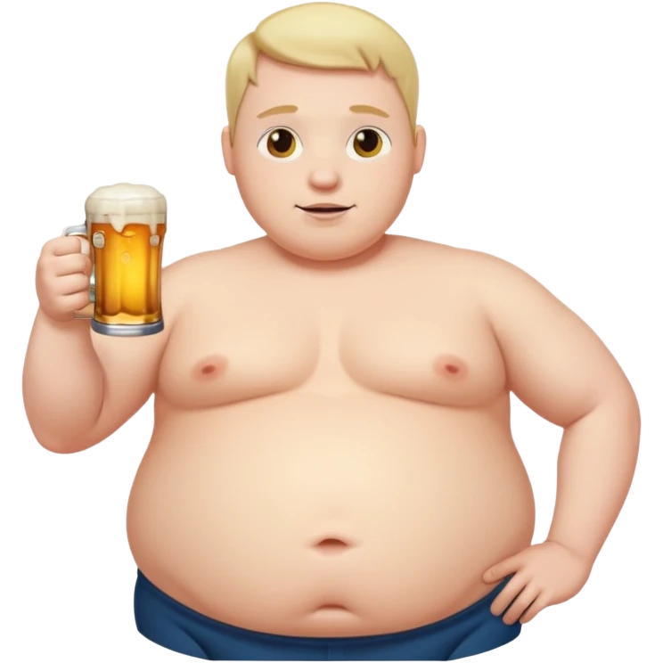 A beer belly emoji