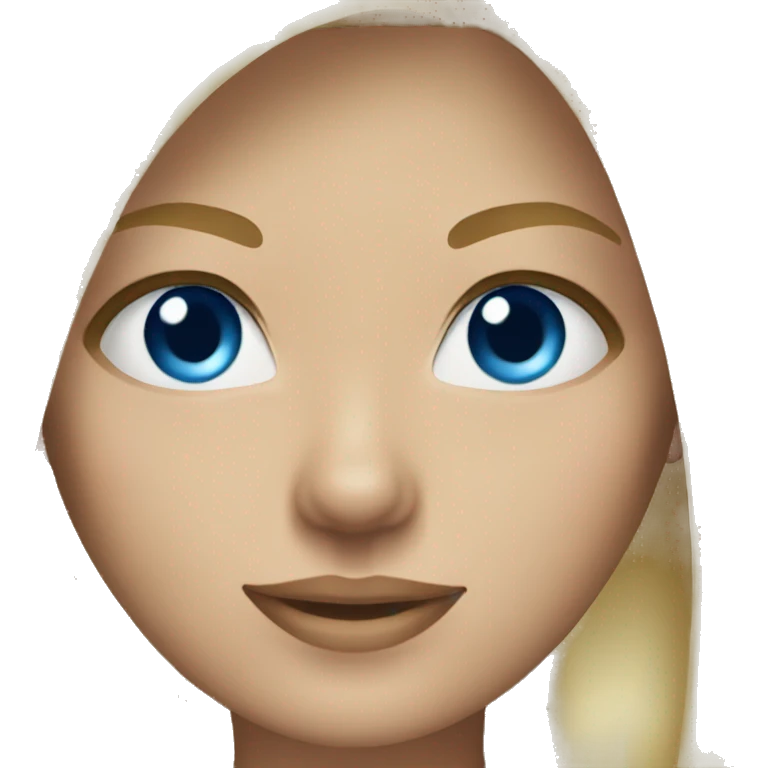 Blonde hair blue eyes woman  emoji