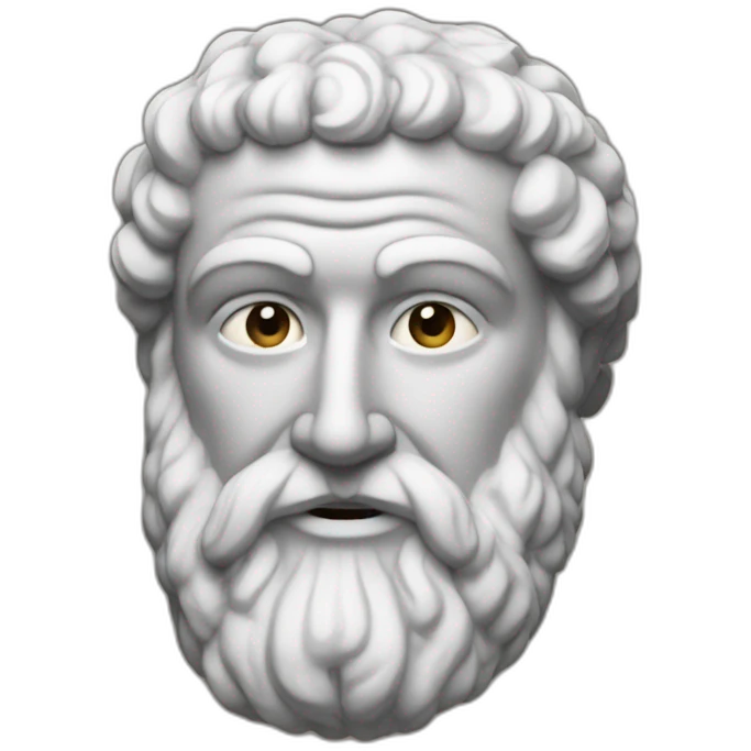 an ancient greek philosofer called pitagoras with beard emoji