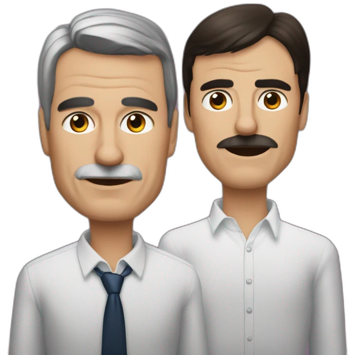 Pedro Sanchez besando a Alberto Núñez Feijoo emoji